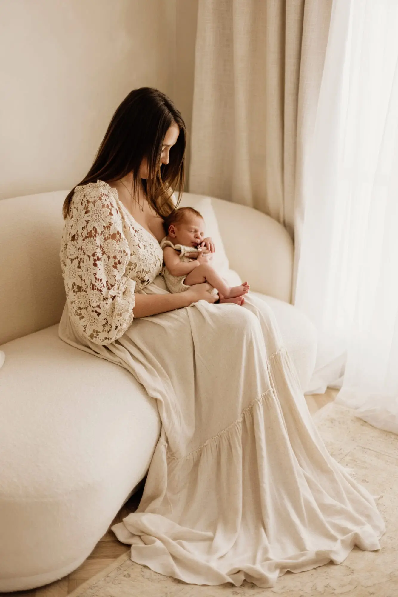 Soft, natural newborn photography in West Yorkshire home session